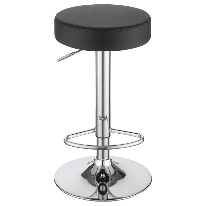 Ramses 29-inch Adjustable Bar Stool Chrome and Black by Unique Piece Furniture