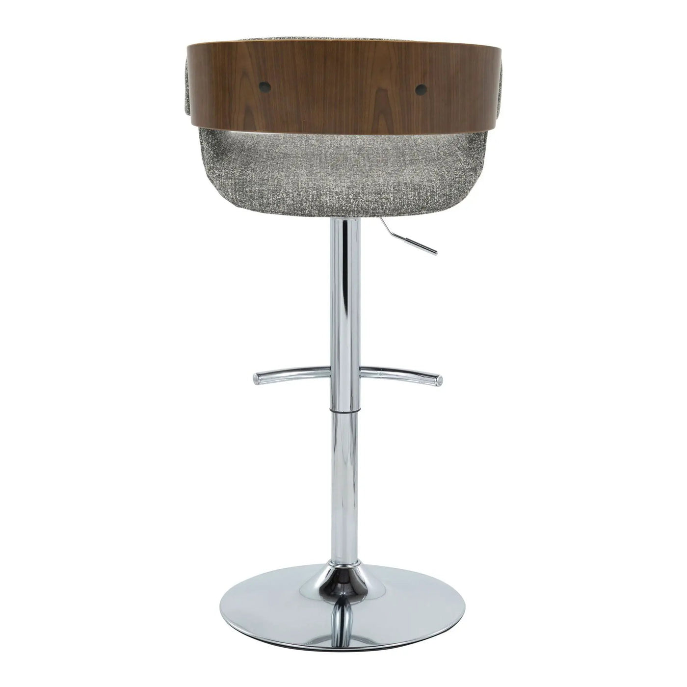 Elisa - Mid Century Modern Adjustable Barstool With Swivel With Rounded T Footrest (Set of 2) by HouseOfZazla