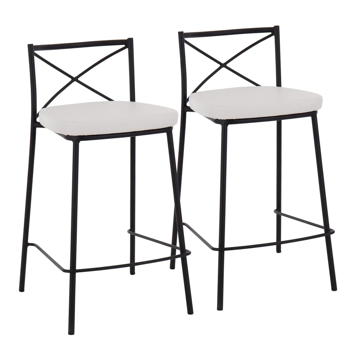 Modern Charlotte - Contemporary Fixed Height Counter Stool (Set of 2) by HouseOfZazla
