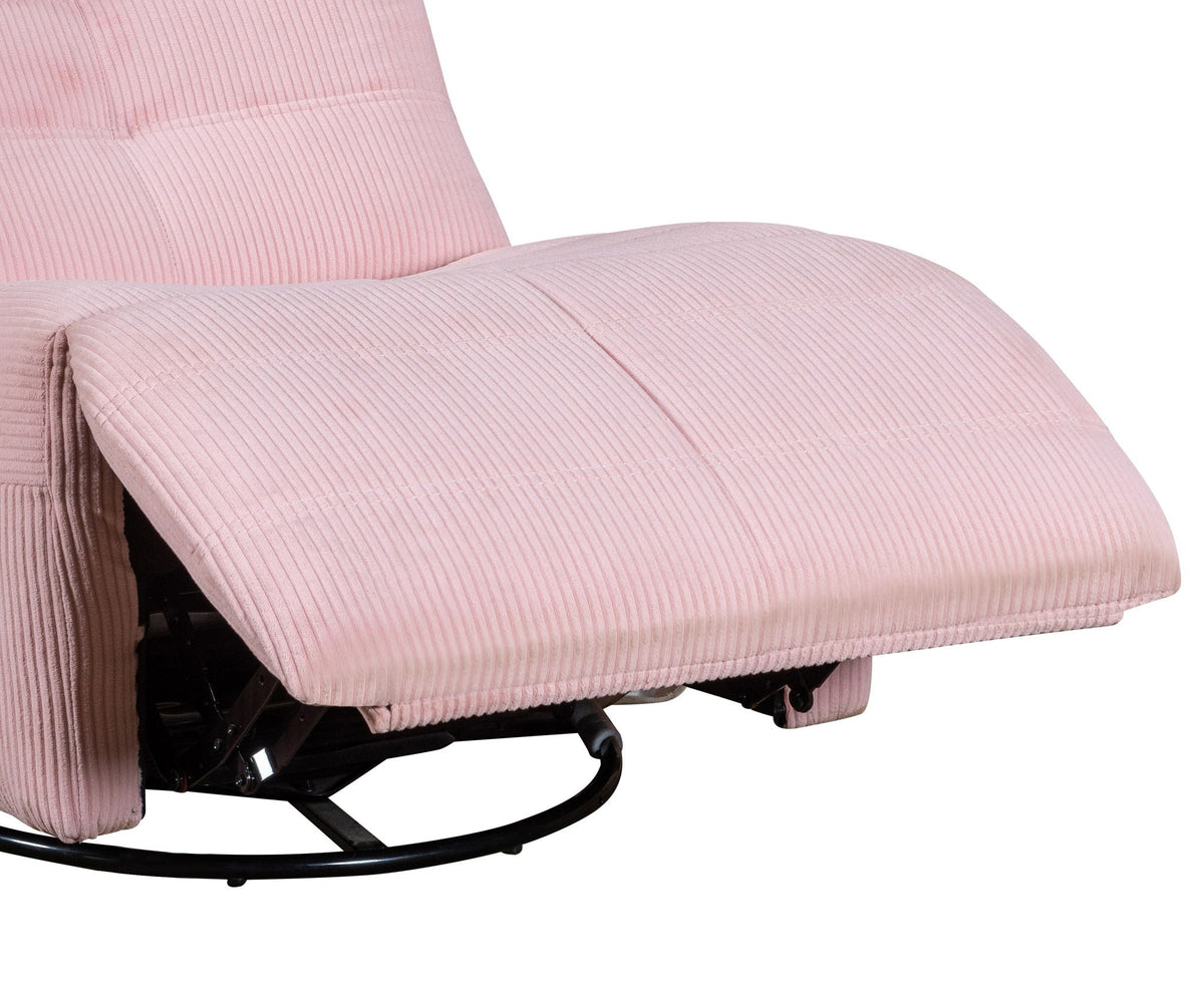 Contemporary Swivel Glider Recliner with Easy Recline - Pink, photo 5 of 5