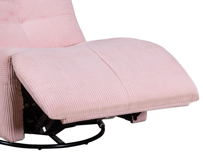 Contemporary Swivel Glider Recliner with Easy Recline - Pink, photo 5 of 5