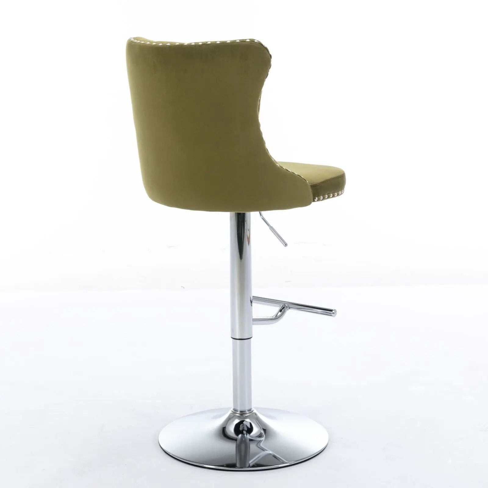 Swivel Barstools Adjusatble Seat Height From 25-33", Modern Upholstered Base Bar Stools With Backs Comfortable Tufted For Home Pub And Kitchen Island (Set of 2) by Unique Piece Furniture