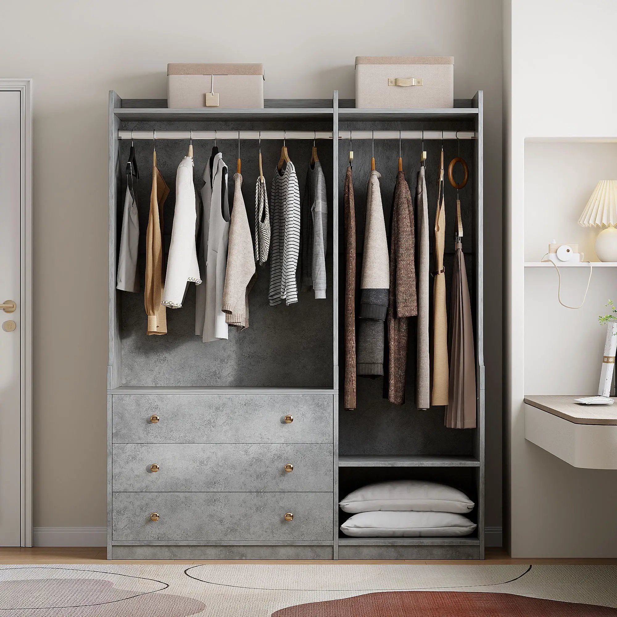 Open Wardrobe Storage For Bedroom by HouseOfZazla