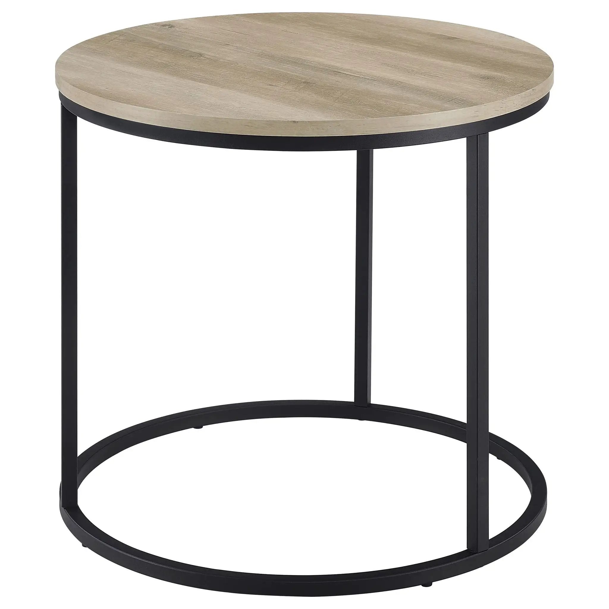 Lainey Round Occasional Side End Table Distressed Pine by Unique Piece Furniture