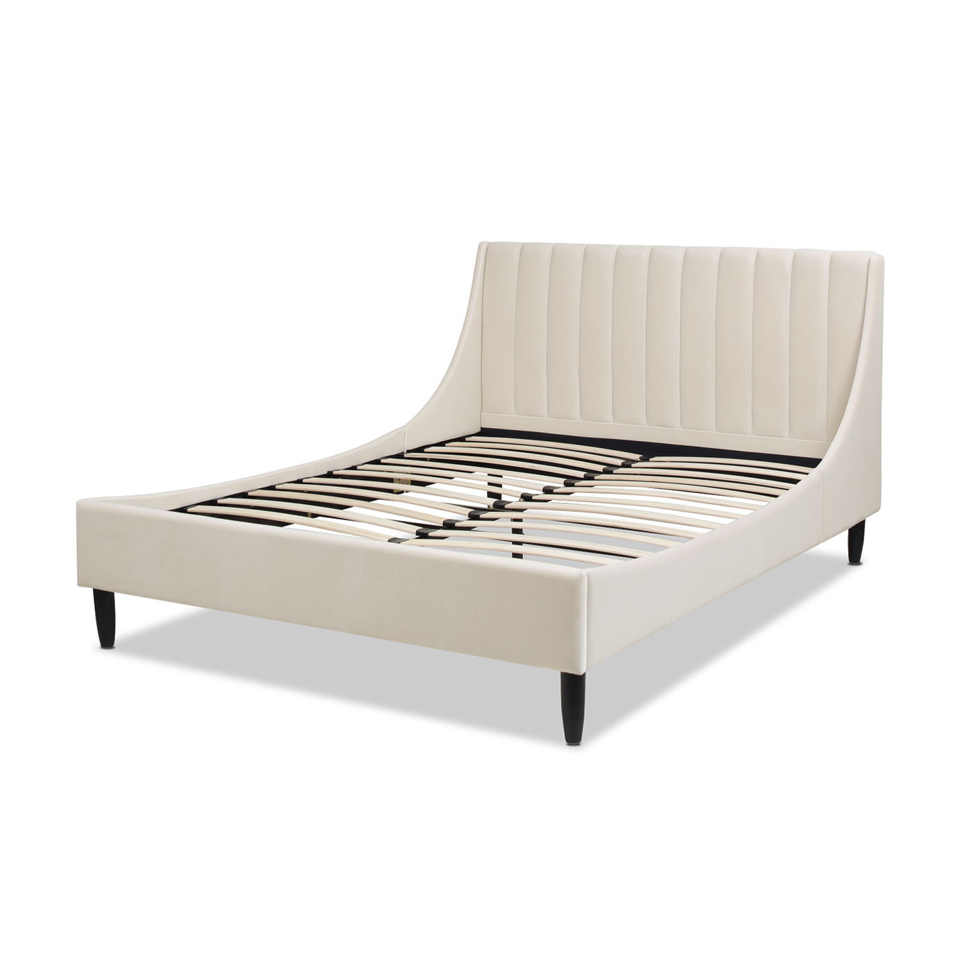 Aspen - Vertical Tufted Modern Headboard Platform Bed Set by HouseOfZazla