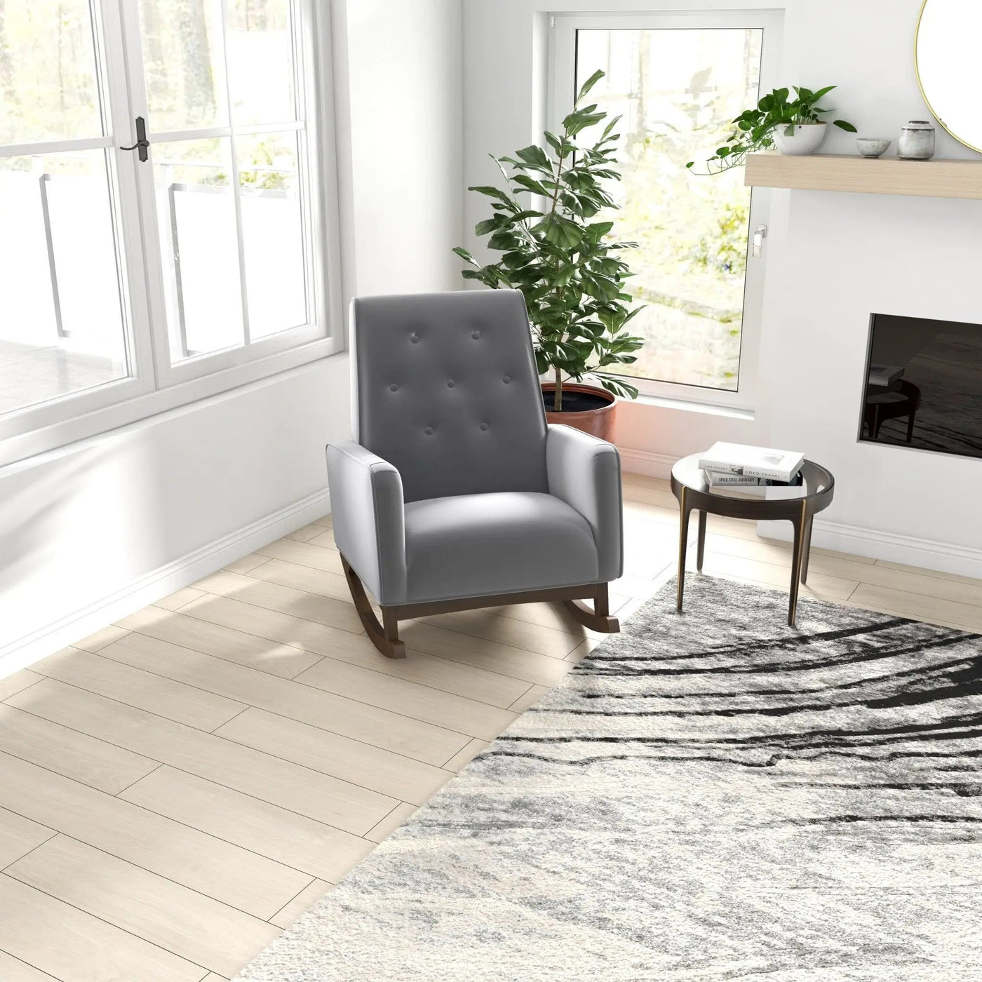 Demetrius - Solid Wood Rocking Chair by HouseOfZazla