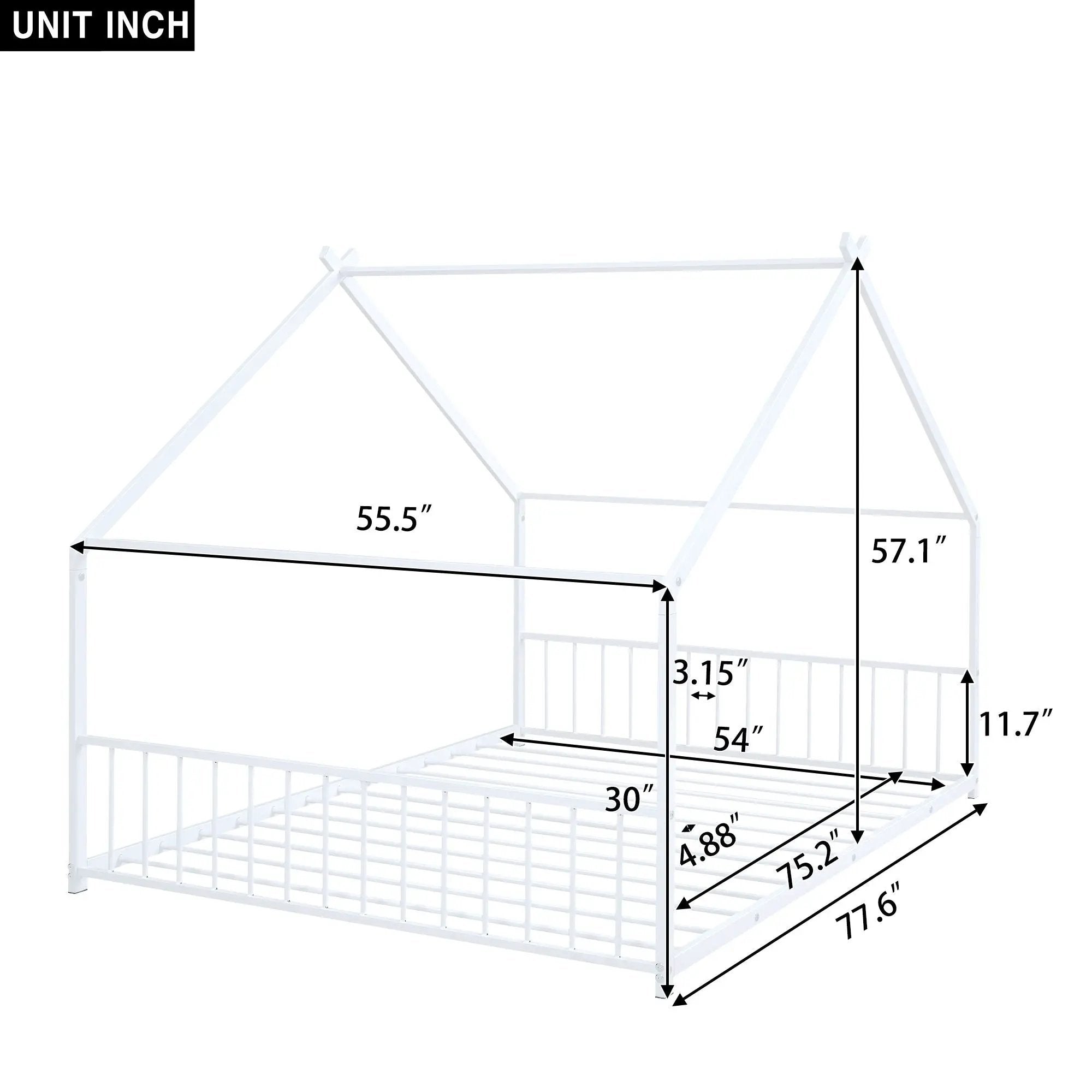 Metal House Bed by Unique Piece Furniture