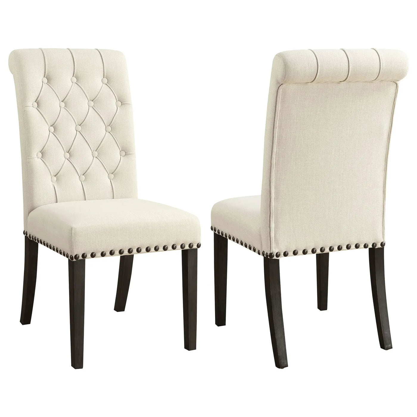 Tufted Rolled Backrest Side Chairs (Set of 2) by HouseOfZazla