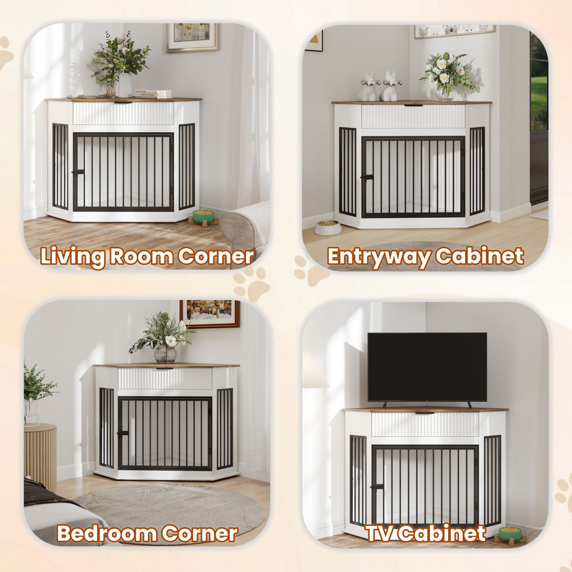 Corner Dog Crate by HouseOfZazla