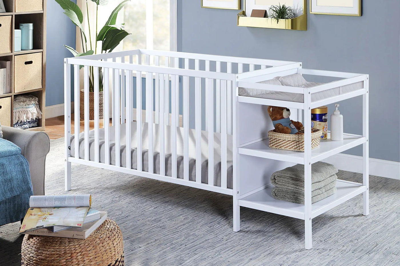 Palmer - 3-in-1 Convertible Crib / Changer Combo by Unique Piece Furniture