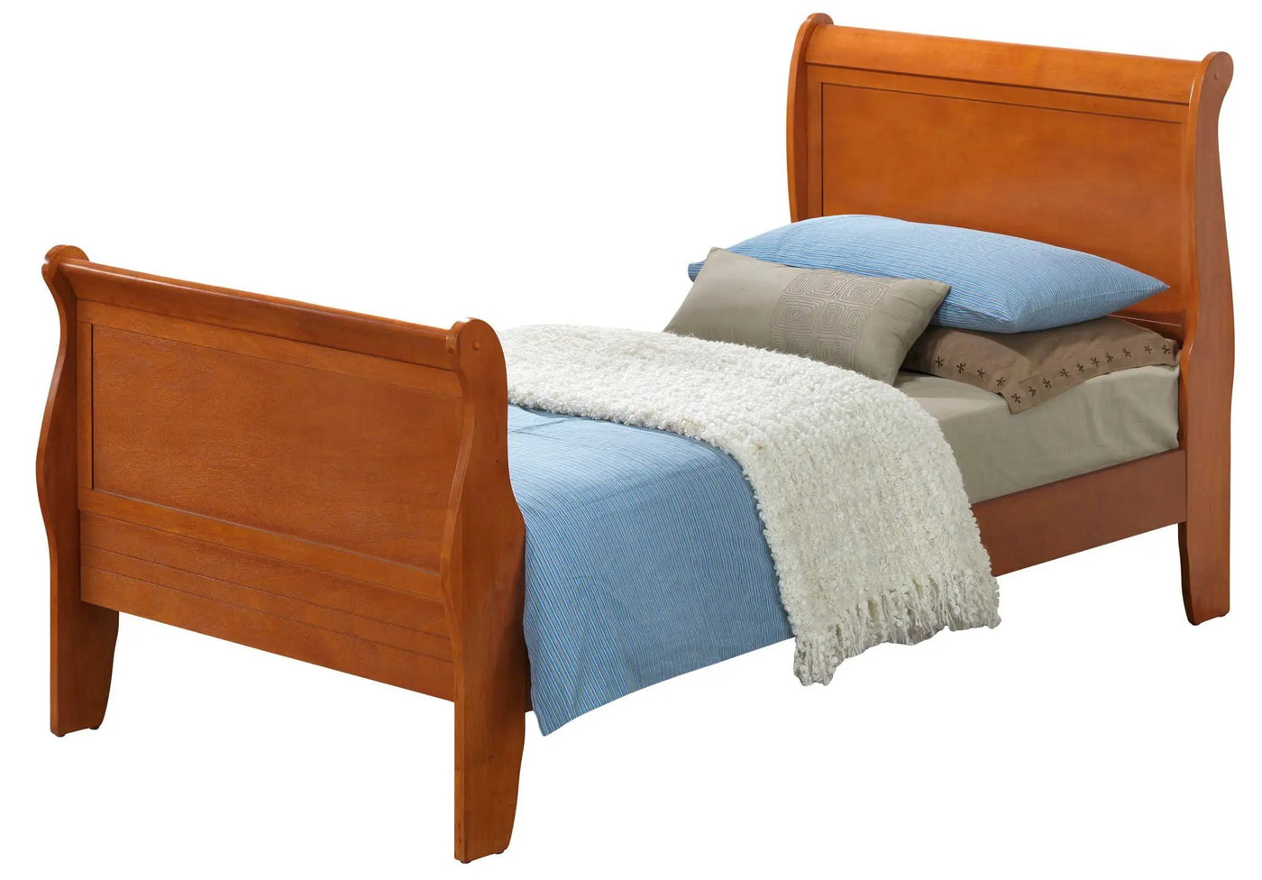Louis Phillipe - Panel Sleigh Bed by HouseOfZazla