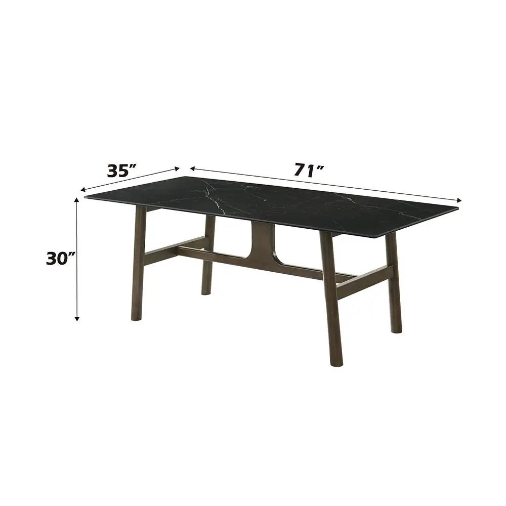 Destin - Dining Table - Sintered Stone & Walnut by Unique Piece Furniture