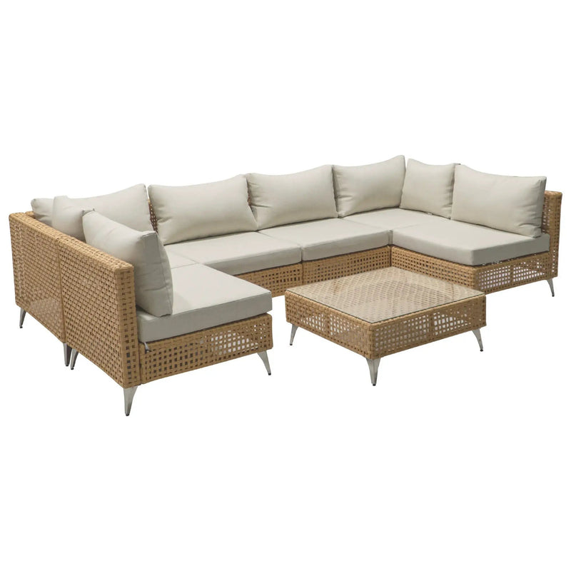 K&K 7-Piece Wicker Patio Furniture Set by HouseOfZazla