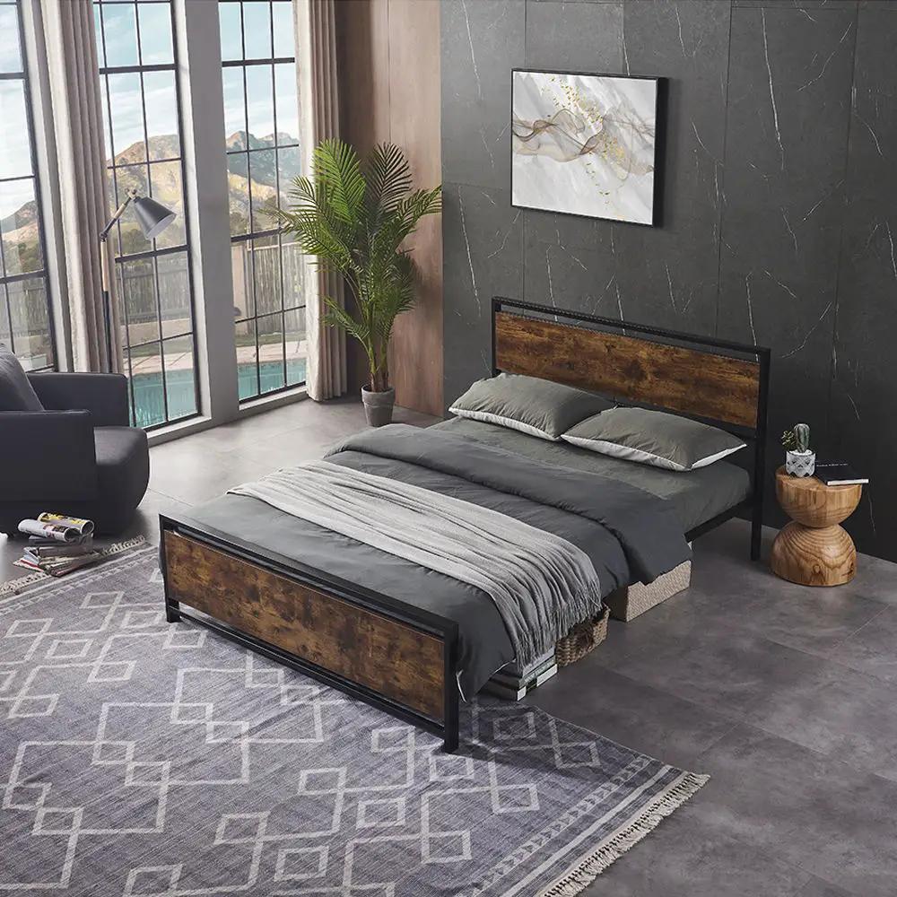 Twin Size Metal Bed Frame, Modern Style and Comfort - Black by HouseOfZazla