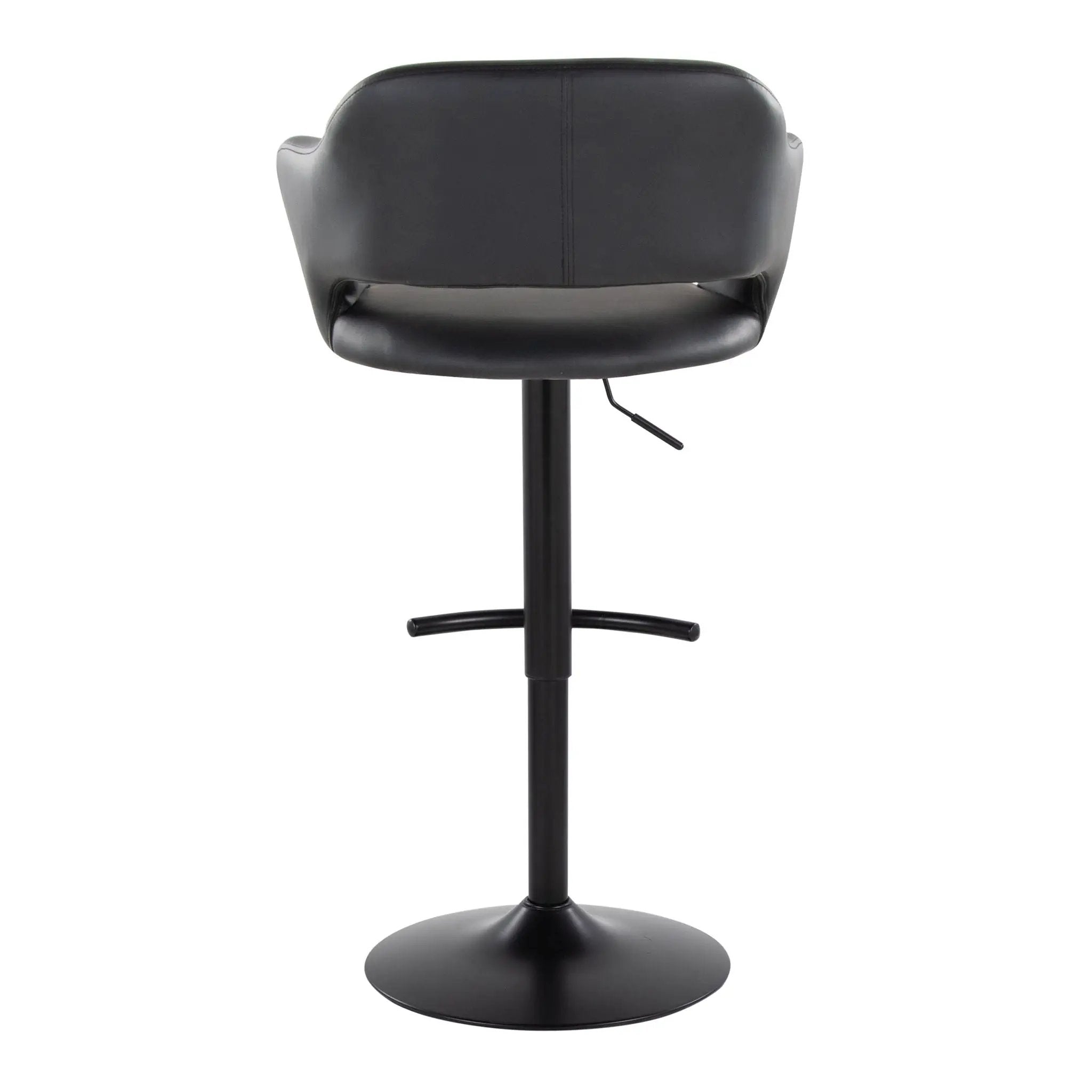 Margarite - Contemporary Adjustable Barstool With Swivel With Rounded T Footrest (Set of 2) by Unique Piece Furniture