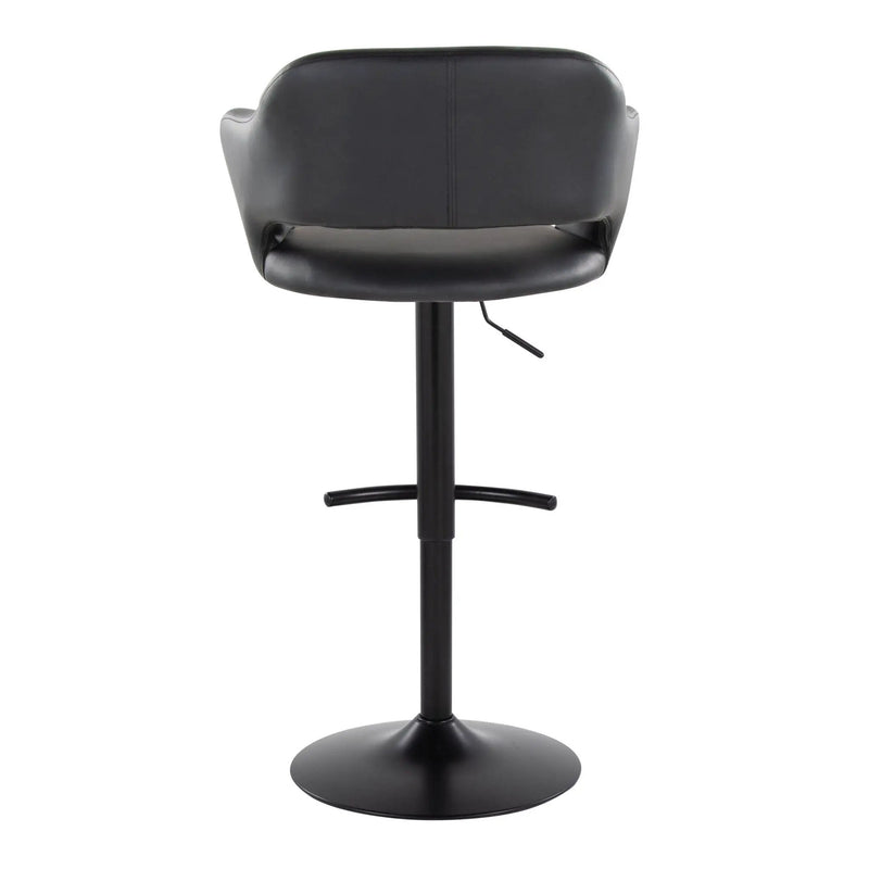 Margarite - Contemporary Adjustable Barstool With Swivel With Rounded T Footrest (Set of 2) by Unique Piece Furniture