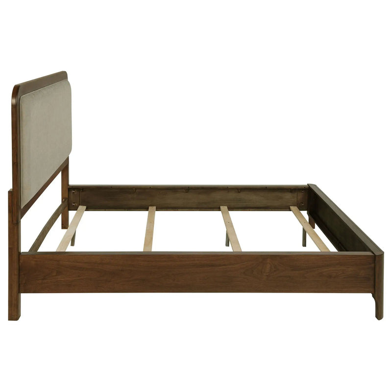 Maderia 57-inch Upholstered California King Panel Bed Walnut by Unique Piece Furniture