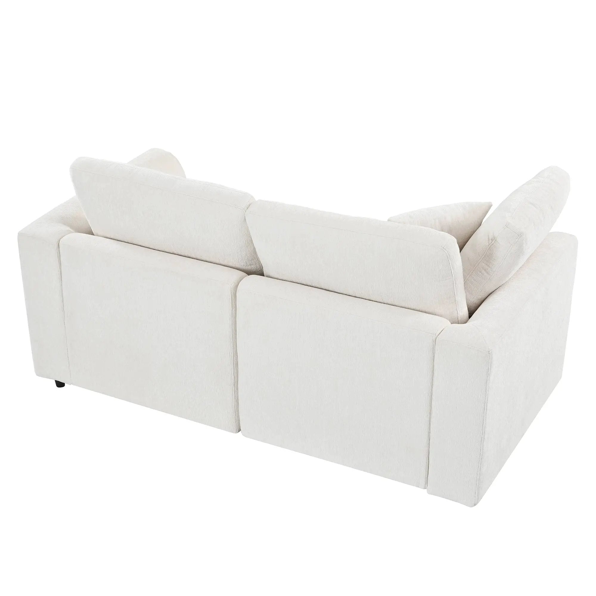 U-Style 4-Piece Sofa Set, 2 Accent Chairs + Loveseat + Movable Ottoman by HouseOfZazla