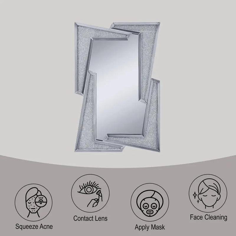 Noralie - 47" Accent Mirror - Mirrored & Faux Diamonds by Unique Piece Furniture