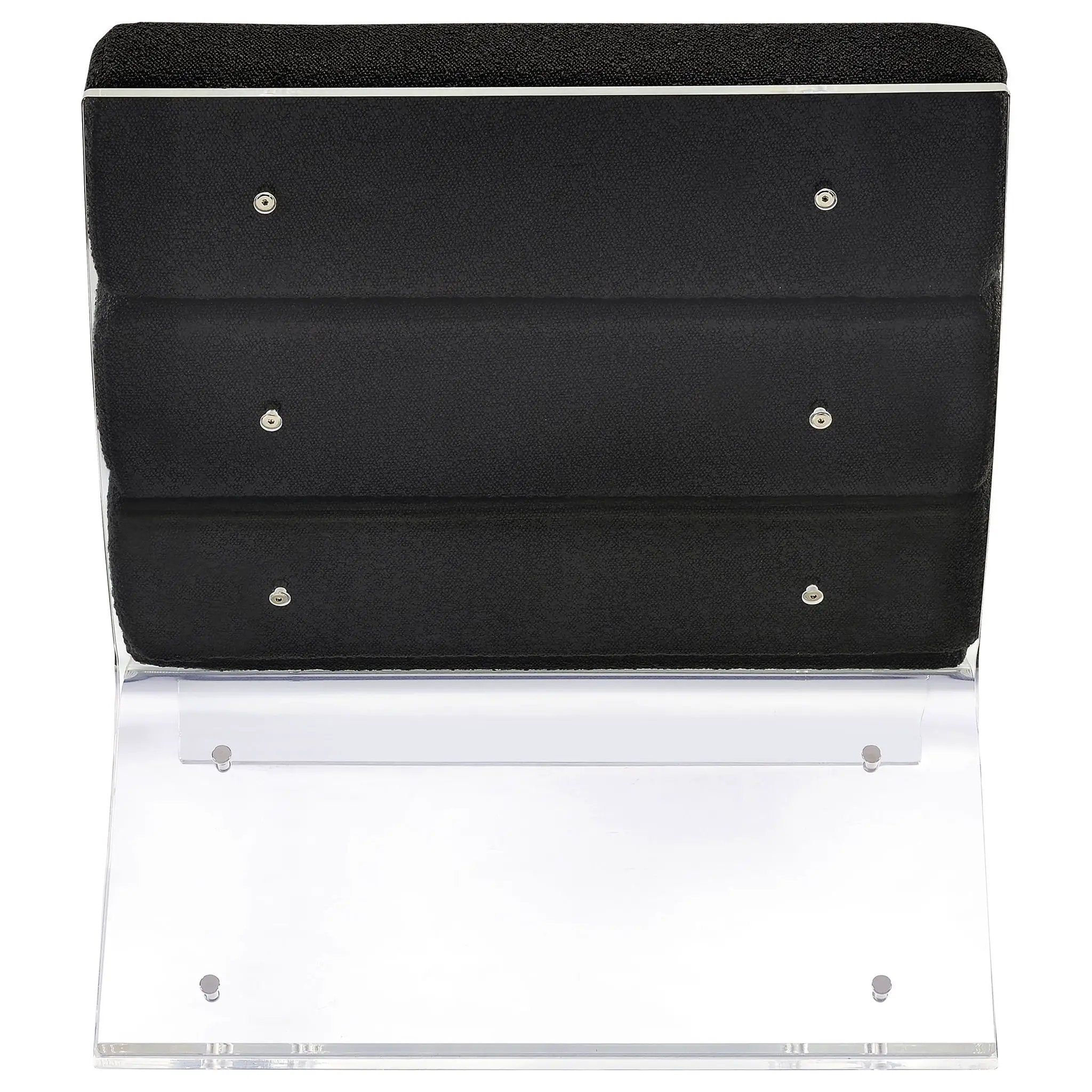 Serreta Boucle Upholstered Armless Acrylic Chair Black by Unique Piece Furniture