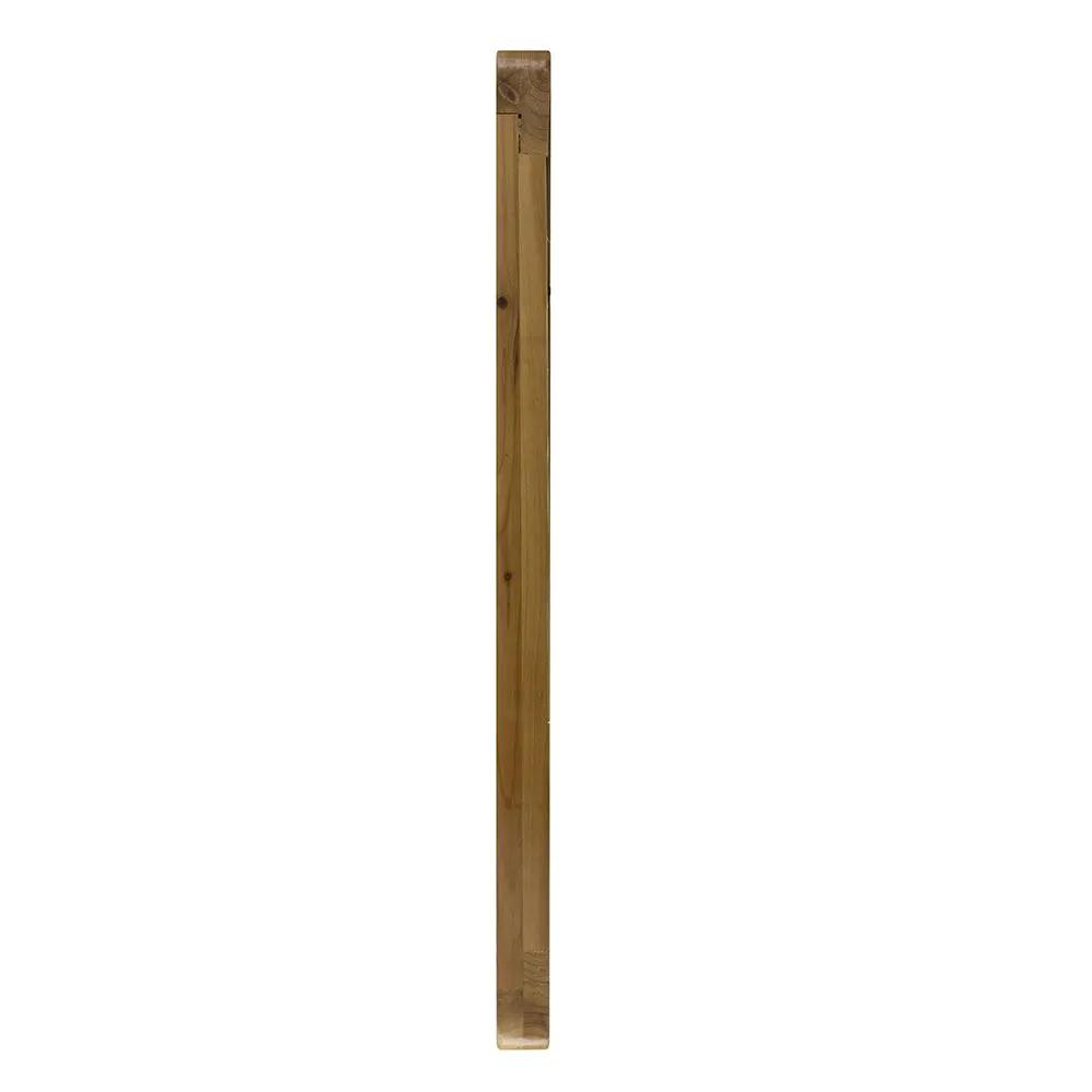 Rectangle Wood Mirror, Farmhouse Wall Decor For Living Room Bedroom Entryway - Brown by HouseOfZazla