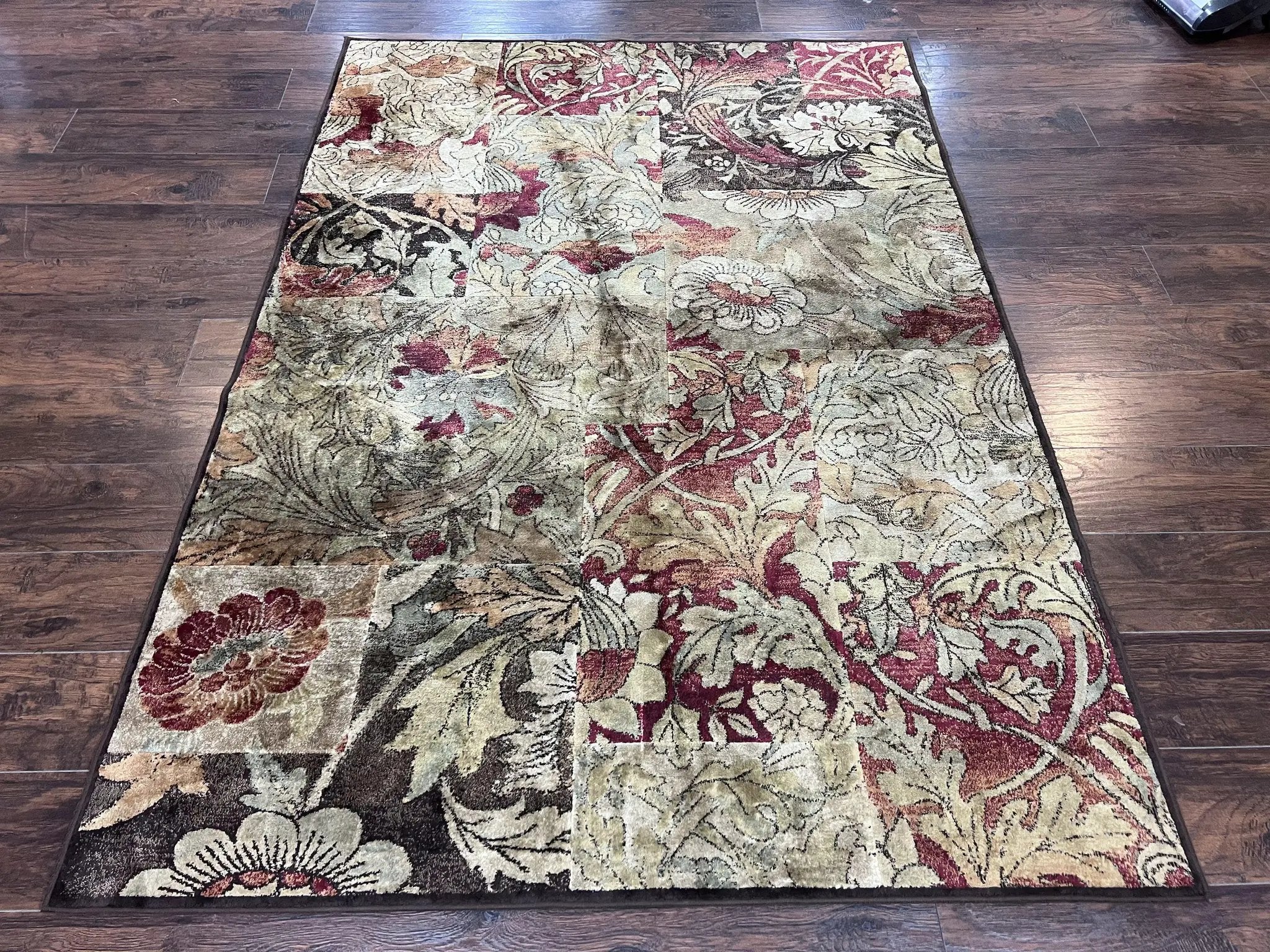 Modern Abstract Area Rug 5x7, Floral Design, Contemporary Carpet 5 x 7, Multicolor by Jewel Rugs