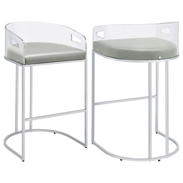 Mello - Upholstered Bar Chair (Set of 2) - Gray