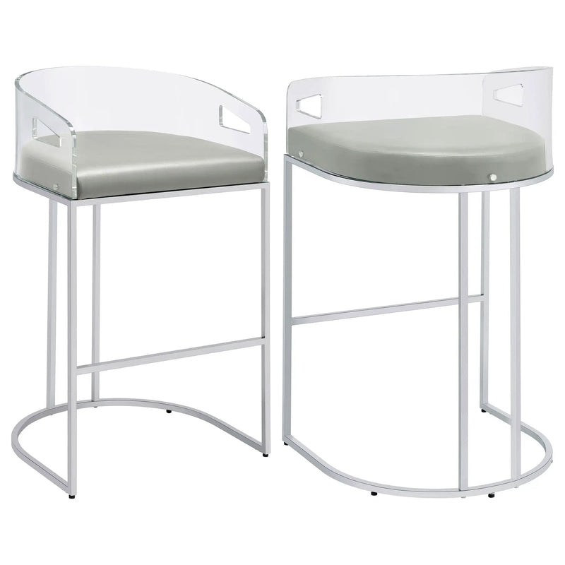 Mello - Upholstered Bar Chair (Set of 2) - Gray by HouseOfZazla