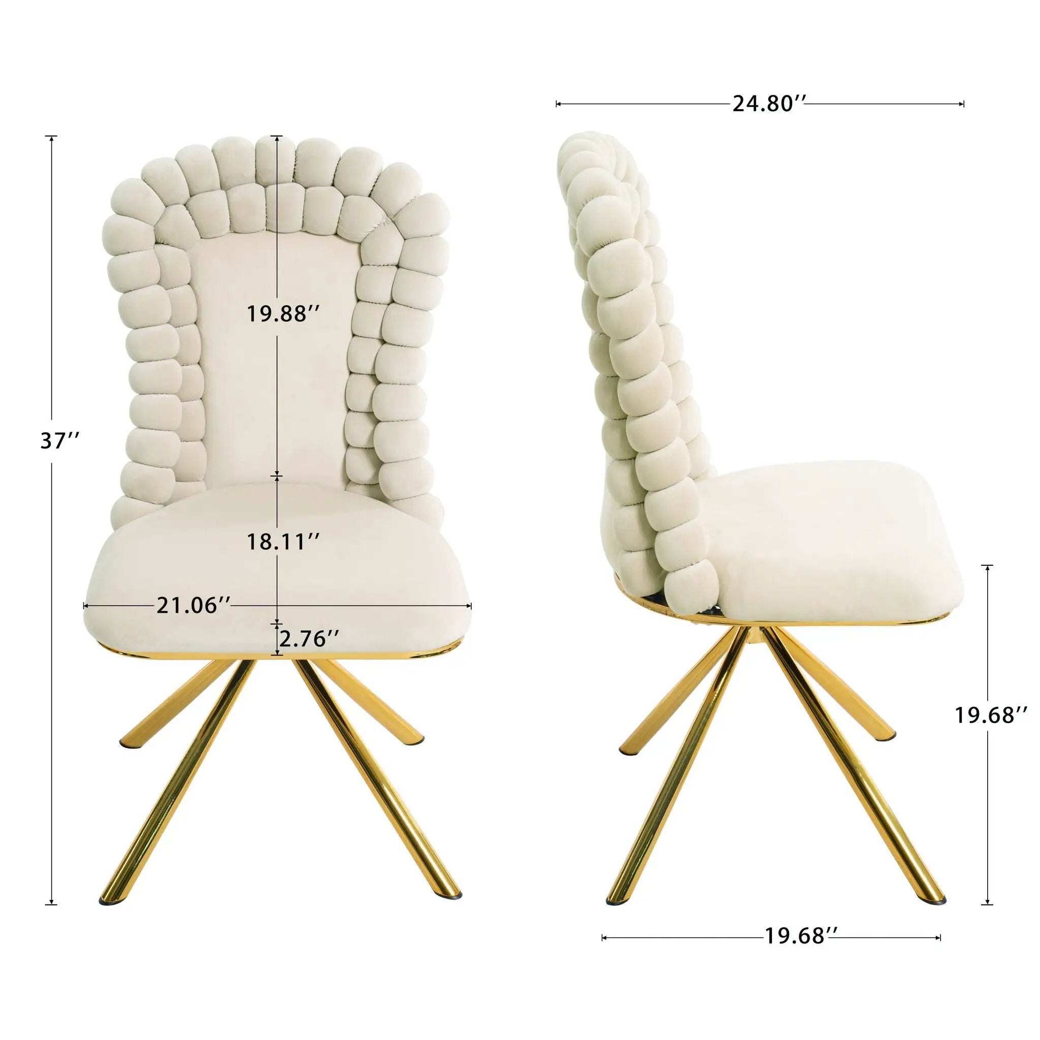 Upholstered Swivel Dining Chairs (Set of 2) by HouseOfZazla