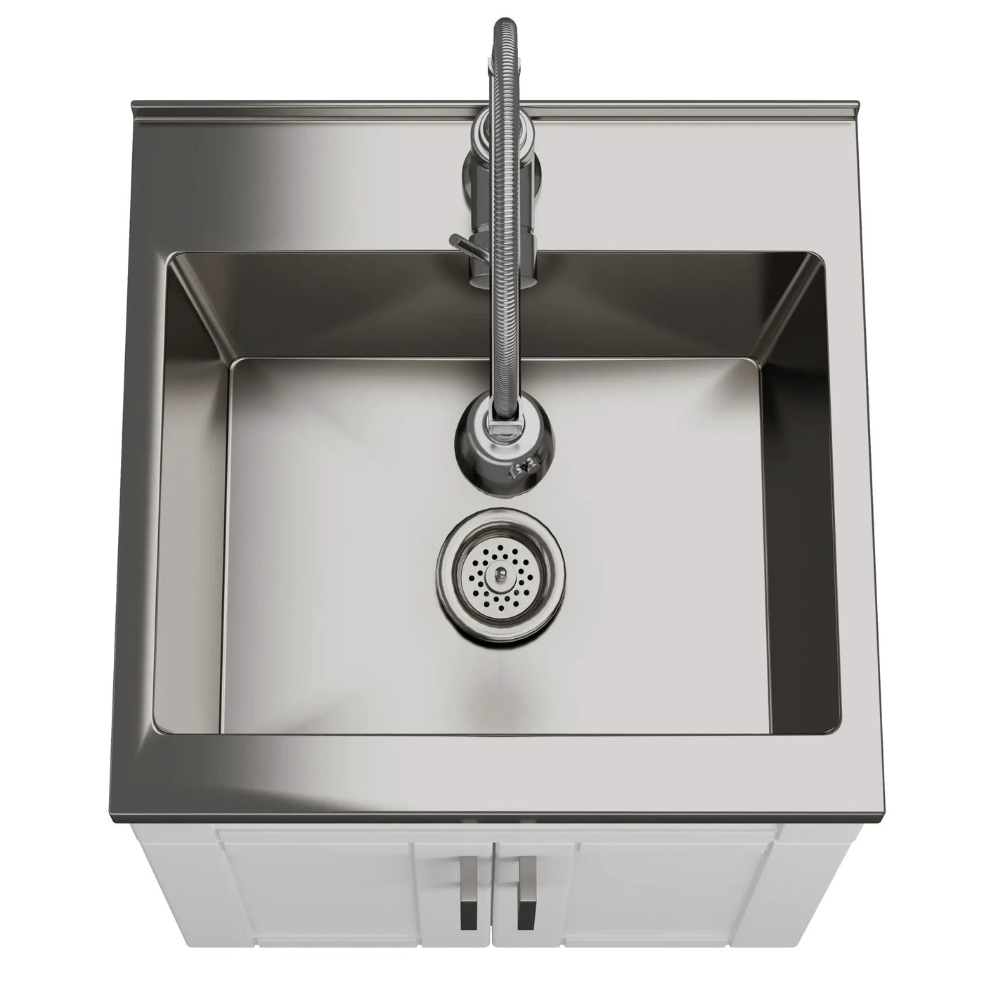 Hennessy - Deluxe Laundry Cabinet With Faucet And Stainless Steel Sink by HouseOfZazla