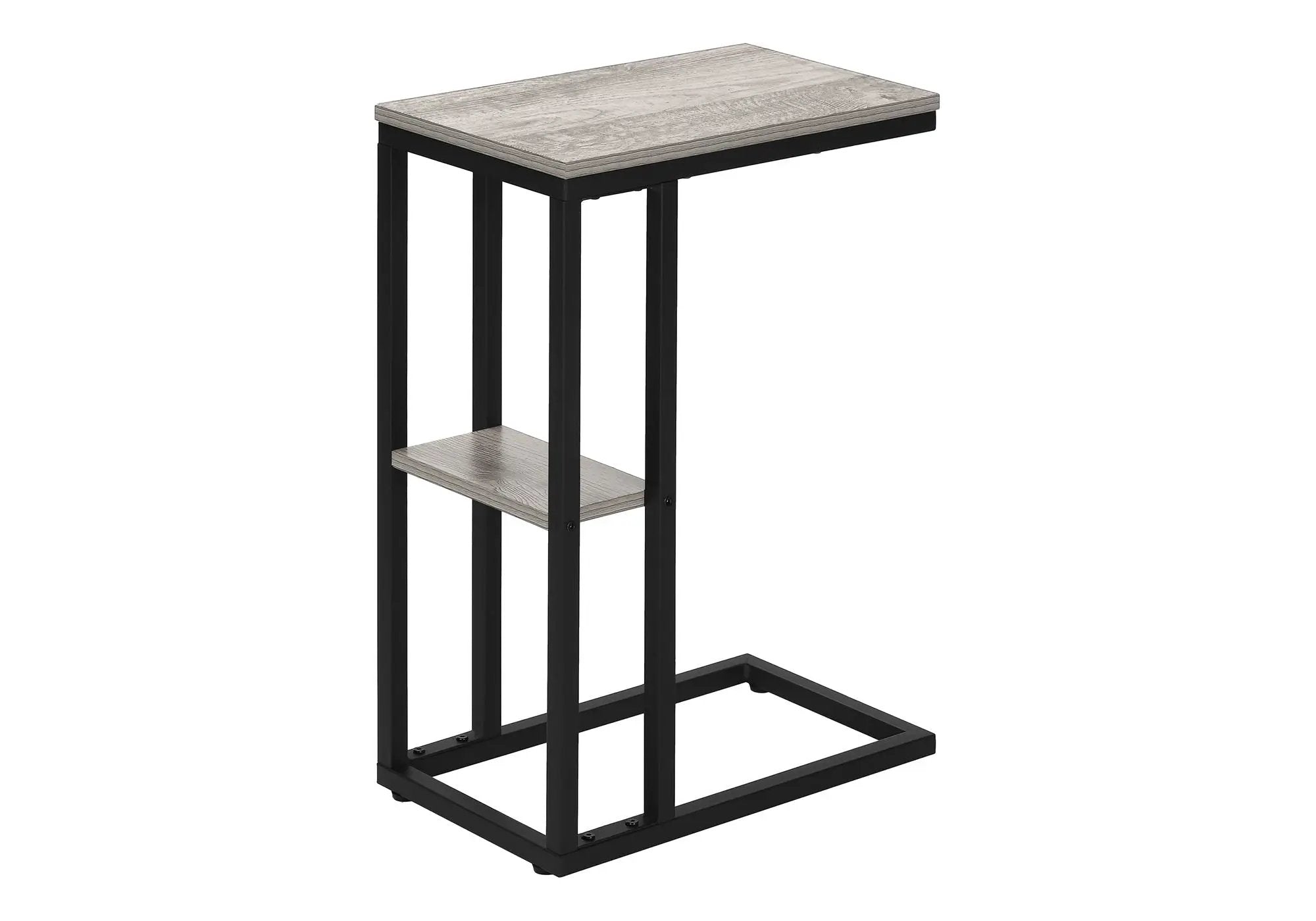 Accent Table, C-Shaped, Marble Look Contemporary & Modern Convenient Design by HouseOfZazla