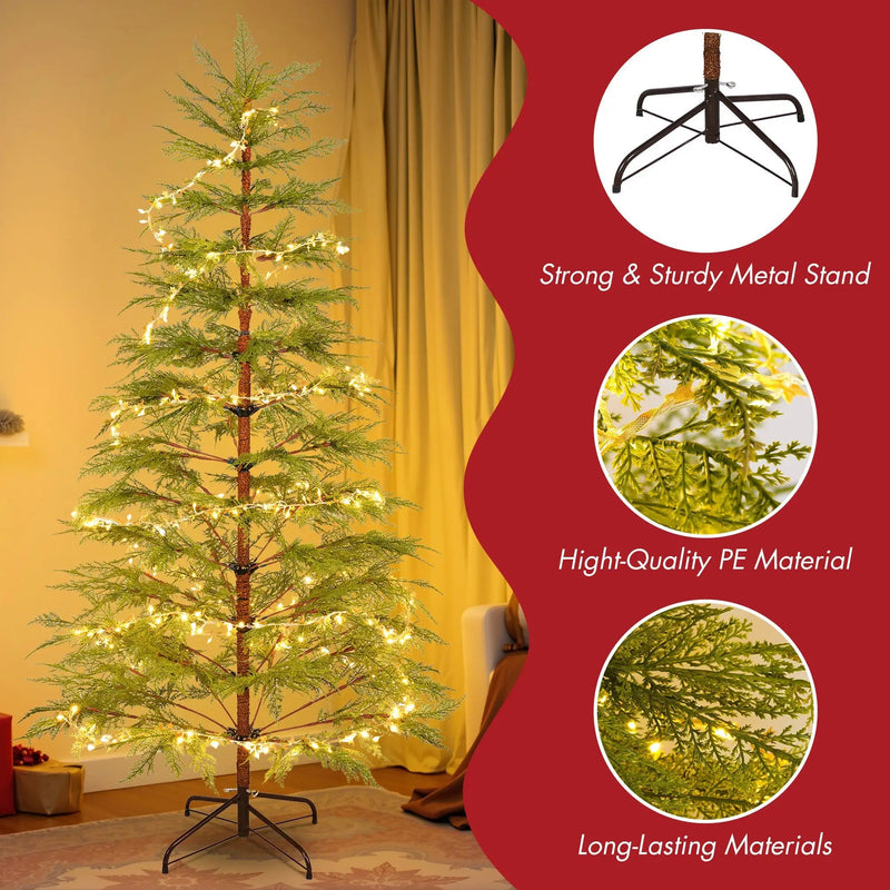 6 Feet Artificial Full Christmas Tree with LED Lights by HouseOfZazla