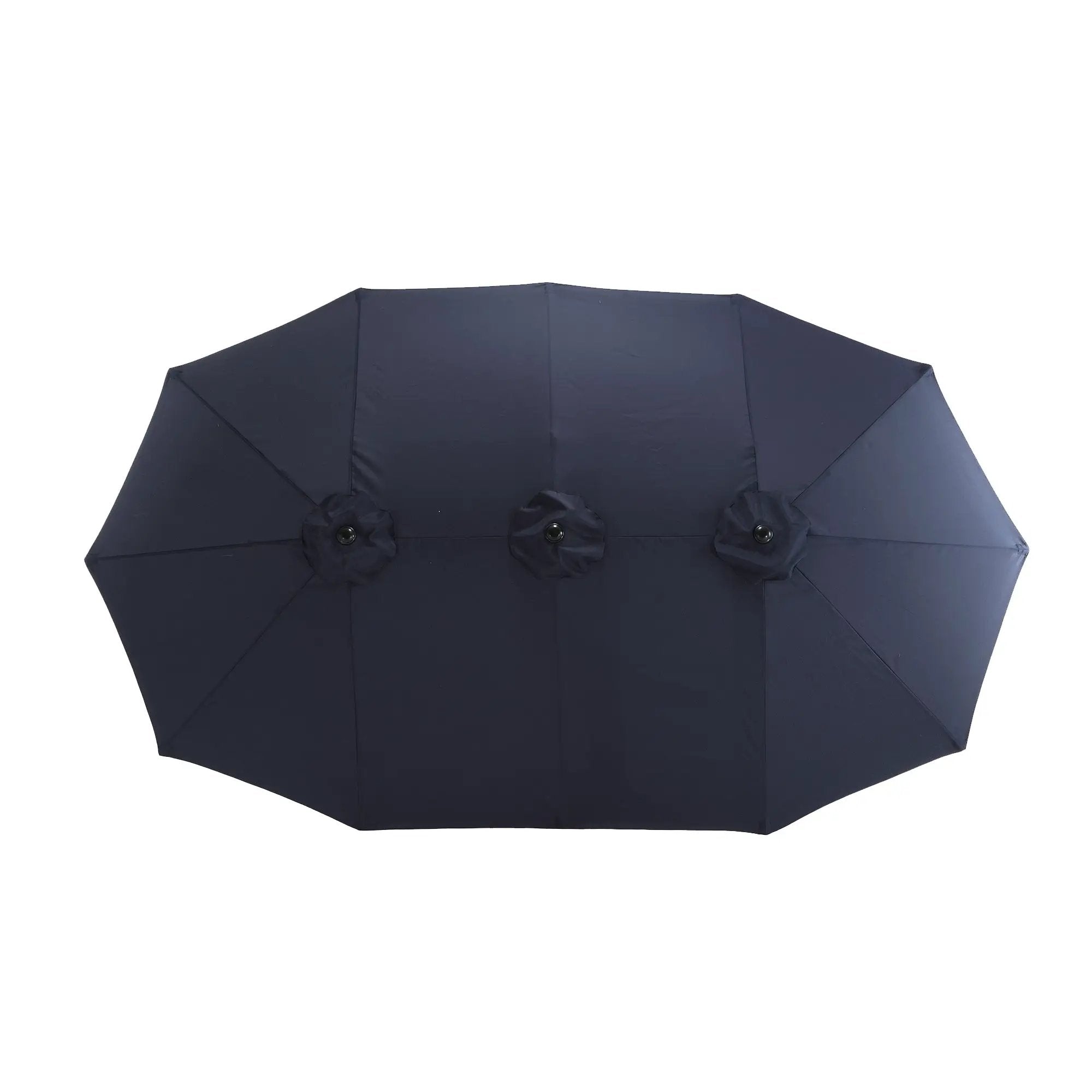 14.8 Ft Double Sided Outdoor Umbrella Rectangular Large with Crank (Navy Blue) (No Base) by HouseOfZazla