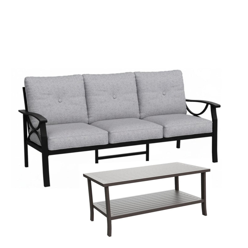 Patio Furniture Set with Coffee Table and Cushions for Backyard by HouseOfZazla