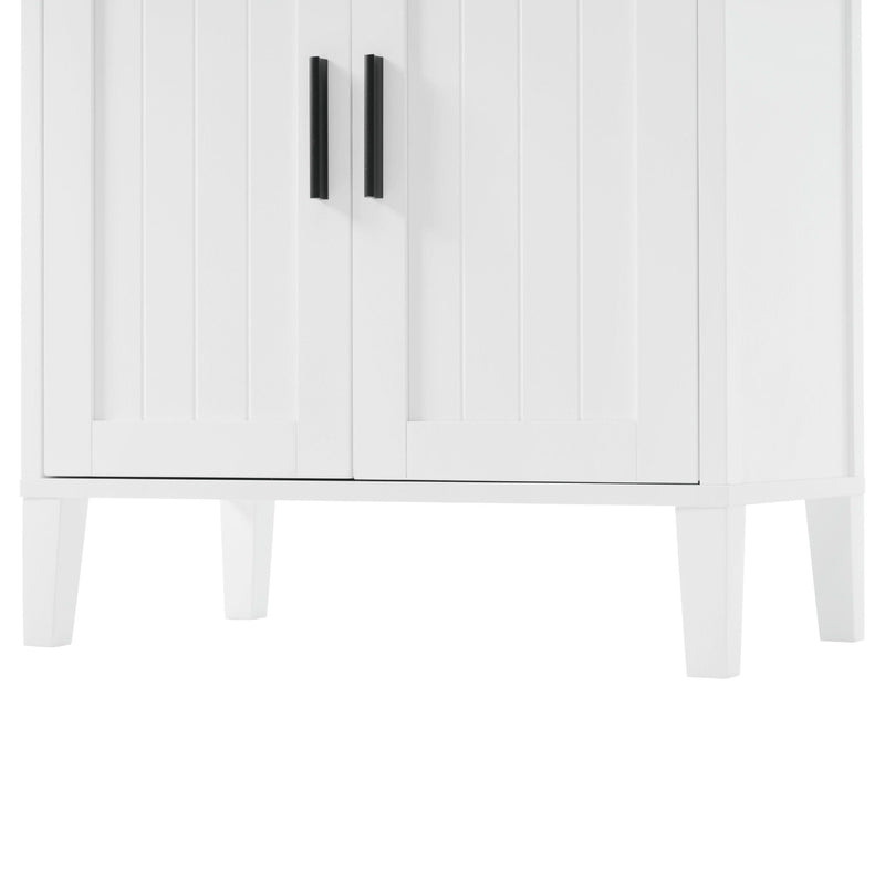 Freestanding Tall Bathroom Cabinet With Soft Close Doors And Adjustable Shelves by HouseOfZazla
