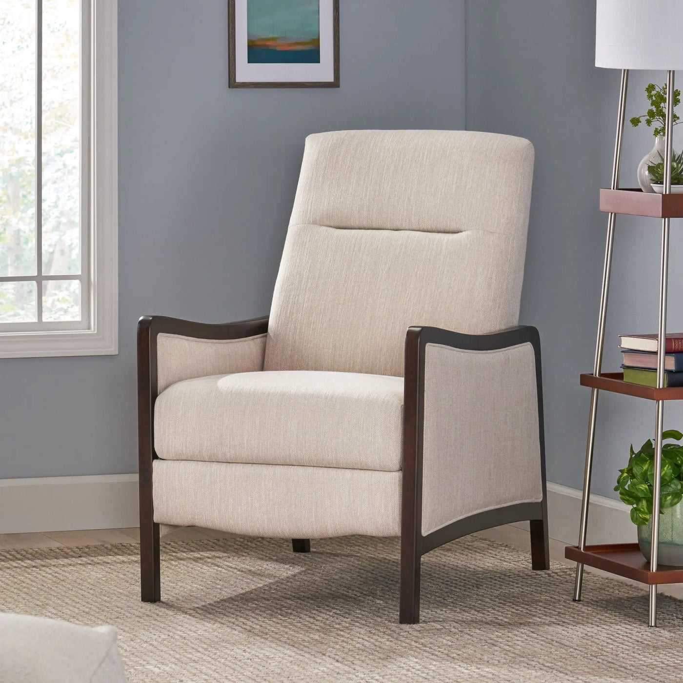 Drury Contemporary Fabric Upholstered Pushback Recliner by HouseOfZazla