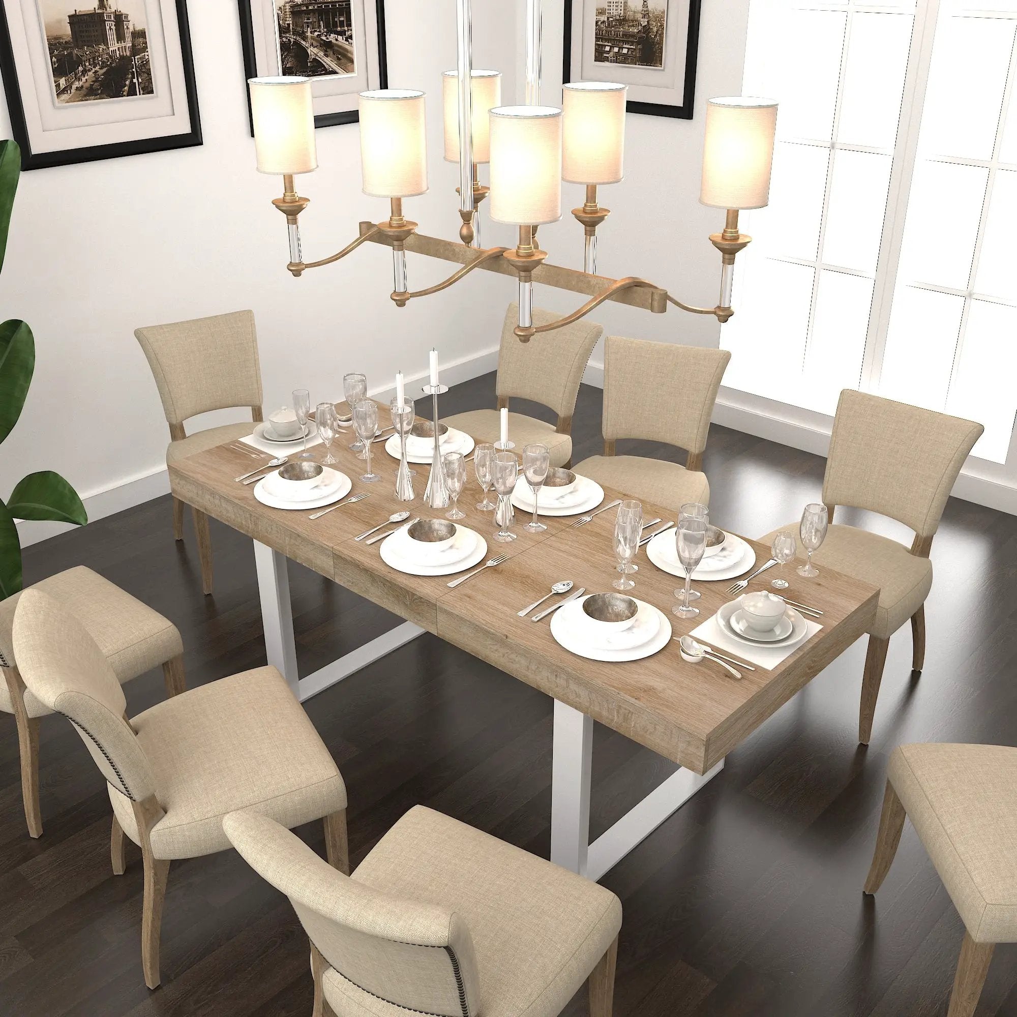 Extendable Dining Room Table for 6-10 by HouseOfZazla