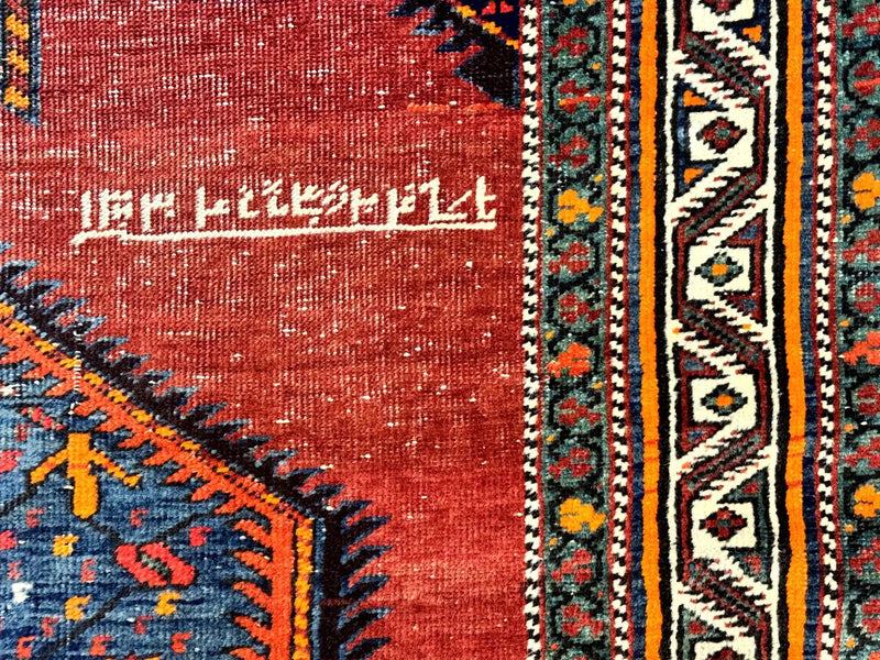 Antique Persian Sarab Runner Rug 3.9 x 12, Red, Handmade, Tribal Runner, Wool, Signed by Jewel Rugs