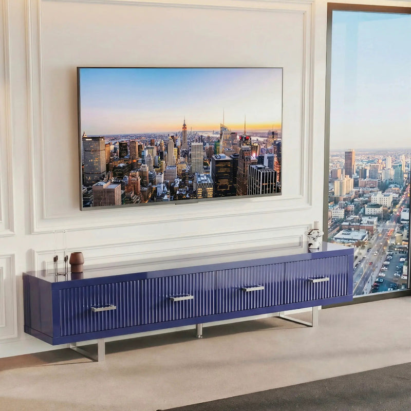 TV Stand With Slatted Drawers by Unique Piece Furniture