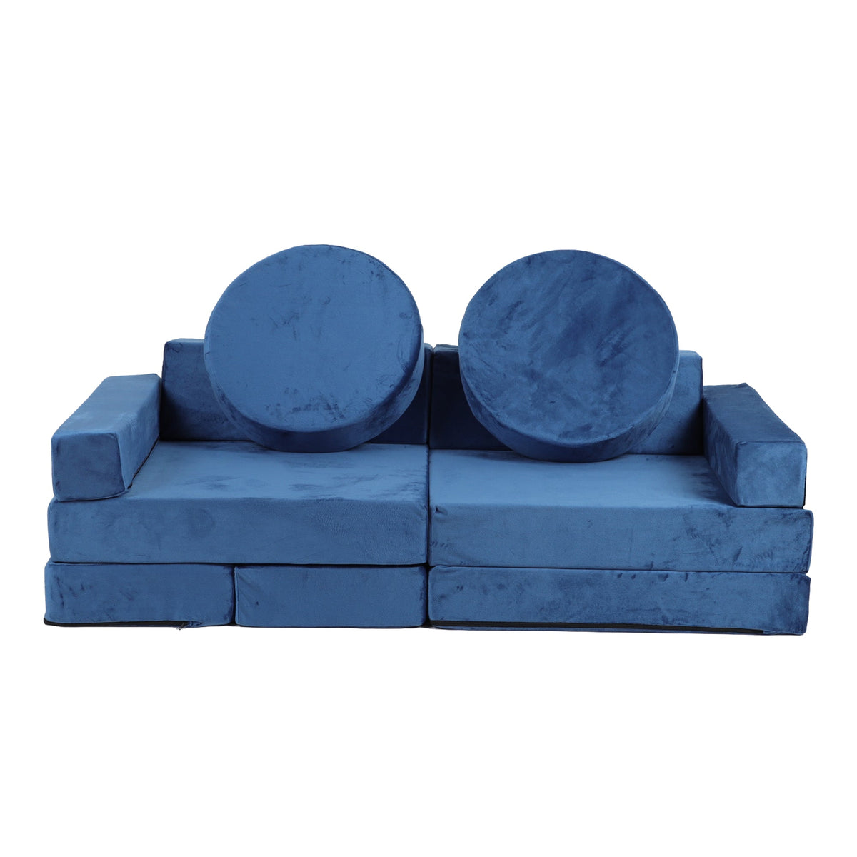 14pcs Kids Modular Play Couch with Soft Foam - Blue or Brown+Beige Gray,Grey, photo 7 of 10