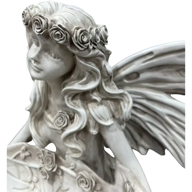 12.80" High Garden Fairy Figurine with Leaf Tray by HouseOfZazla