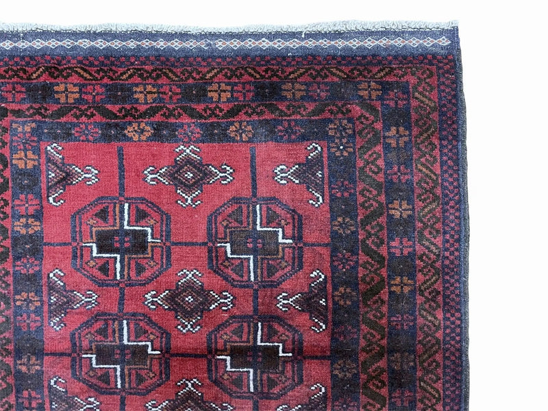 3 X 5 Vintage Handmade Tribal Wool Rug Balouchi Rug Afghan Rug Red Beige Nice by Jewel Rugs