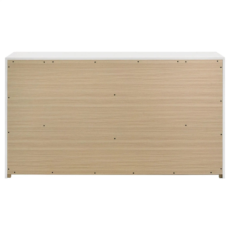 Ines 6-drawer Bedroom Dresser Cabinet White High Gloss by Unique Piece Furniture