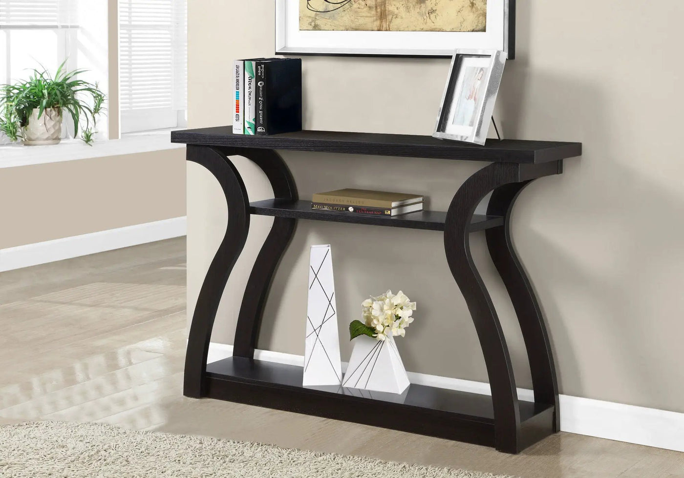 Accent Console Table For Entryway, Unique Curved Design by HouseOfZazla