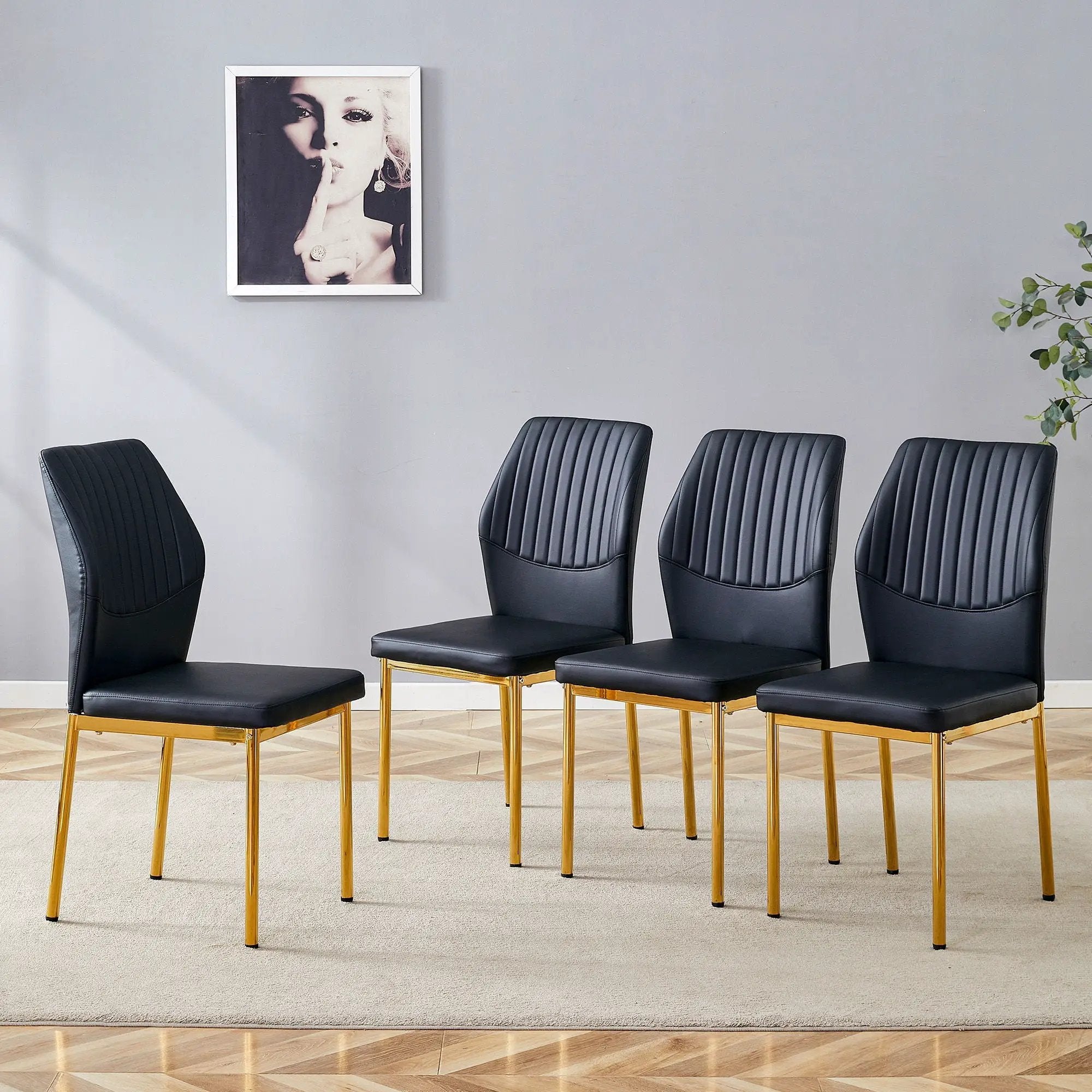 Luxury Simple Chair With Metal Leg by Unique Piece Furniture