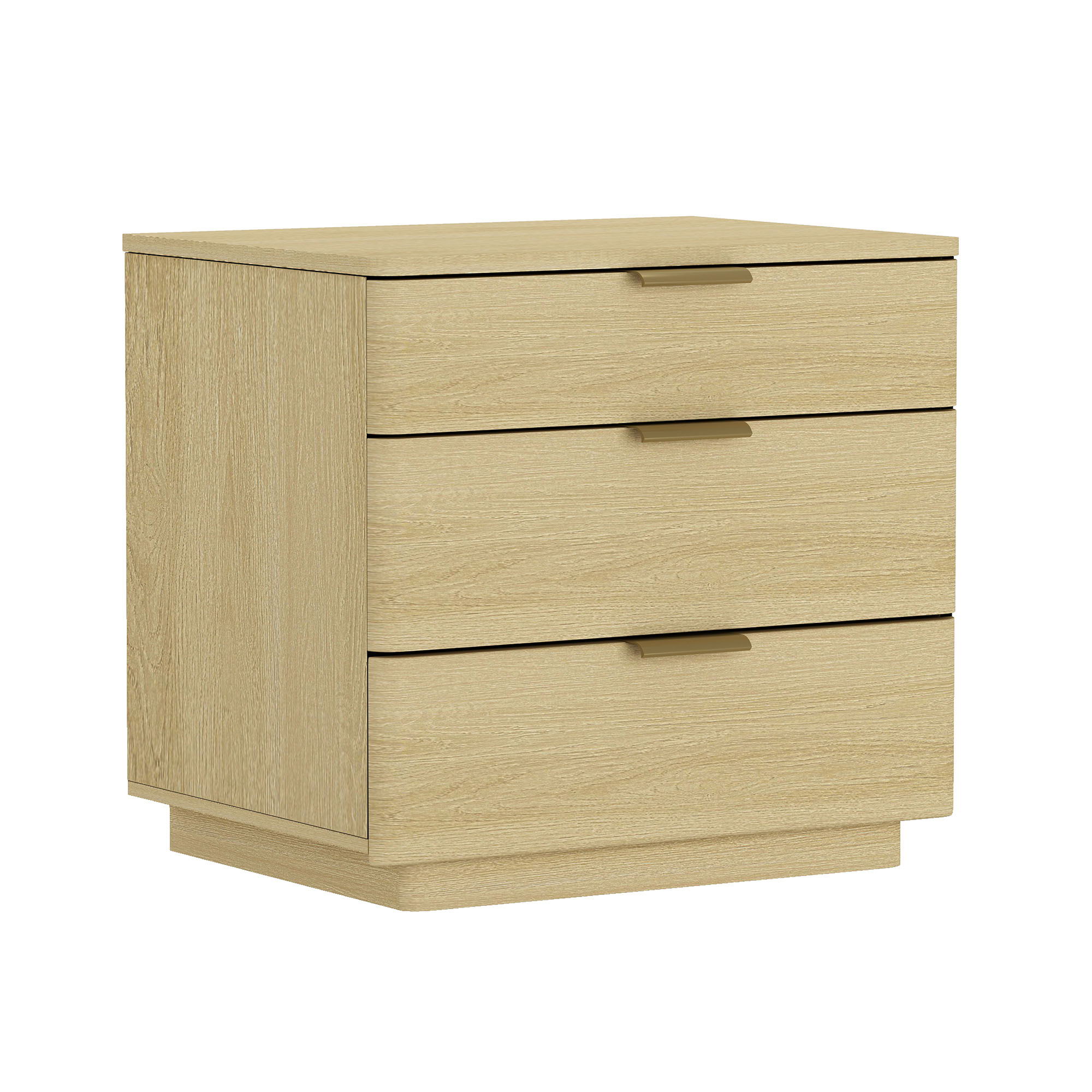 Payton - Nightstand With 3 Drawers - Oak by HouseOfZazla