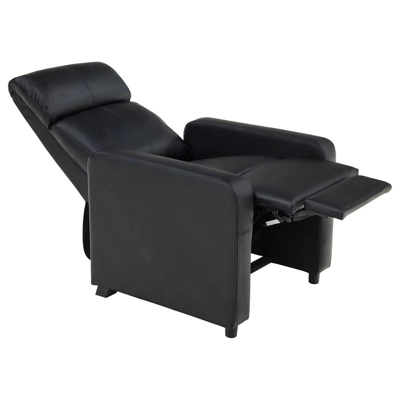 Toohey Upholstered Tufted Recliner Living Room Set Black by Unique Piece Furniture
