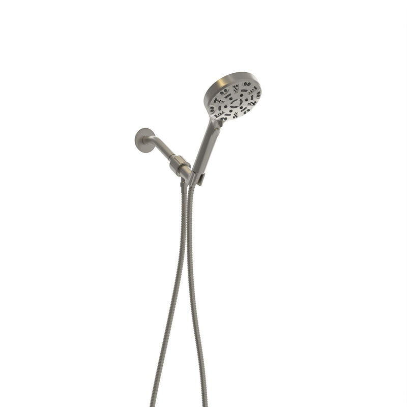 Multi Function Adjustable Hand Shower 8 Function Hand Shower, Plastic Construction - Brushed Nickel by HouseOfZazla