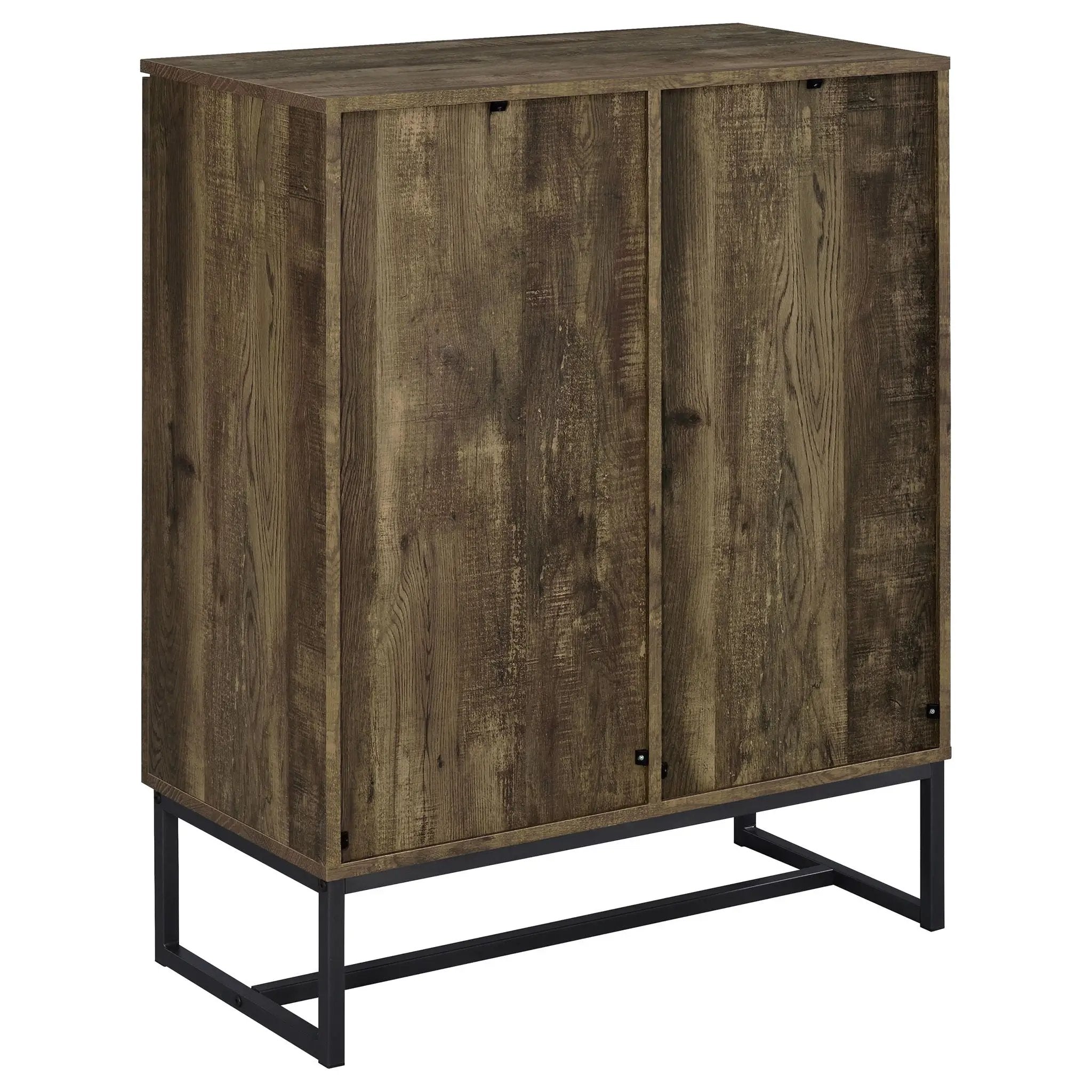 Carolyn 2-door Engineered Wood Accent Cabinet Rustic Oak by Unique Piece Furniture