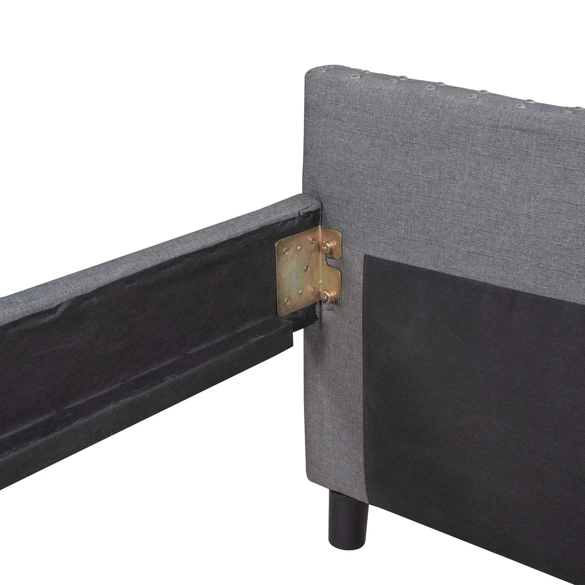 Upholstered Daybed With Two Drawers, Wood Slat Support by HouseOfZazla